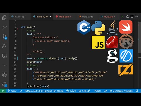 Multiline strings in so many languages
