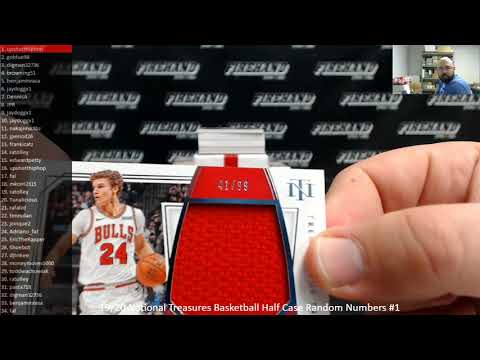 6/12/2020 19/20 National Treasures Basketball Half Case Random Numbers #1