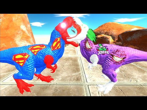 JOKER T REX MOUNTAIN DEATH CLIMB - Animal Revolt Battle Simulator