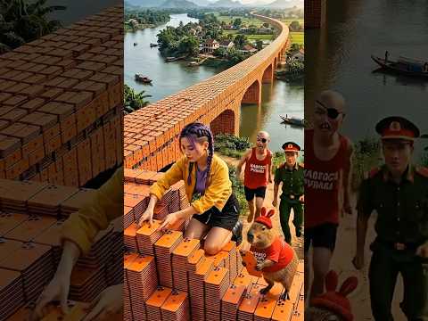 Rumi và Capybara xây cầu bằng iphone cực chất #shorts