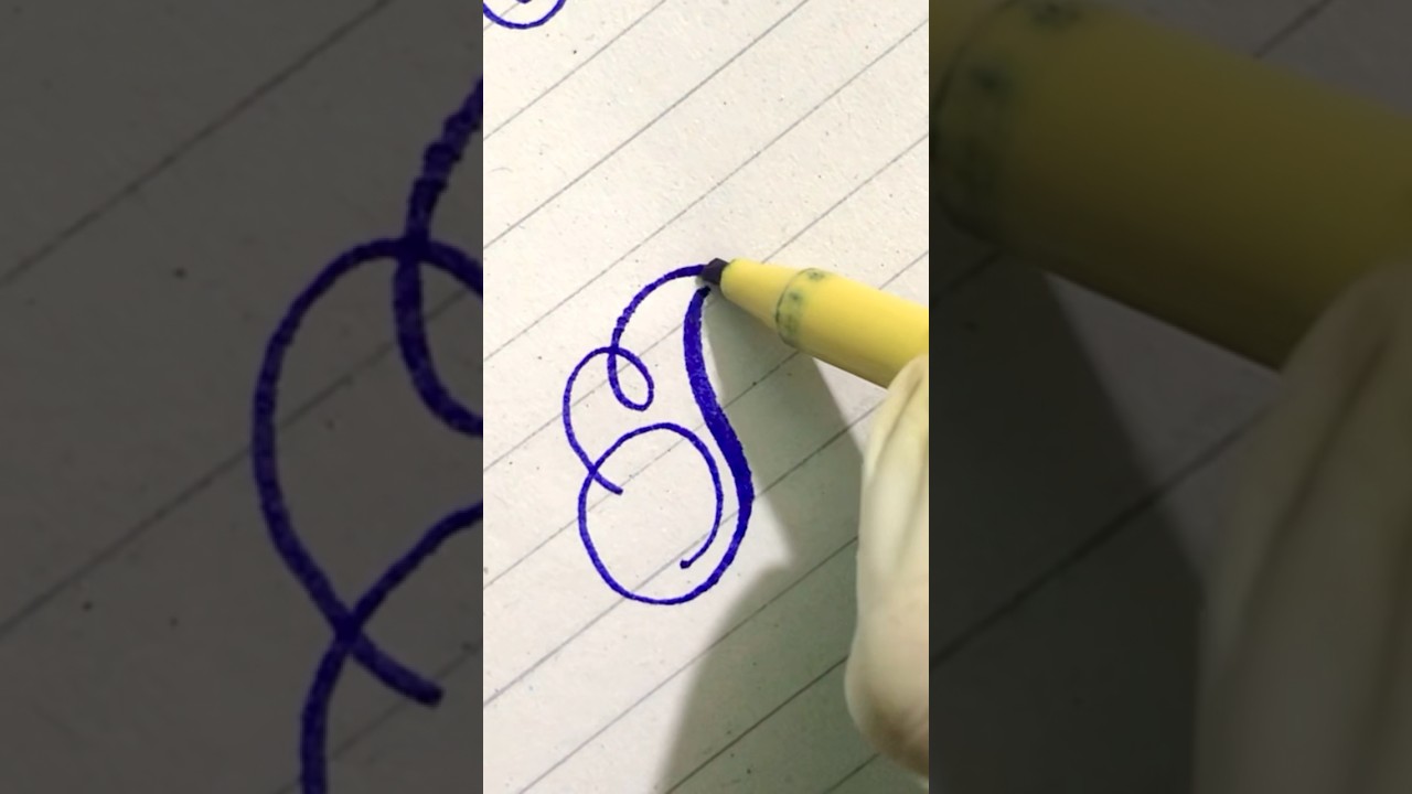 Letter B with cut marker 605 #calligraphy #cutmarker605 #shorts