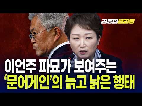  이언주 파묘가 보여주는 '문어게인'의 늙고 낡은 행태
