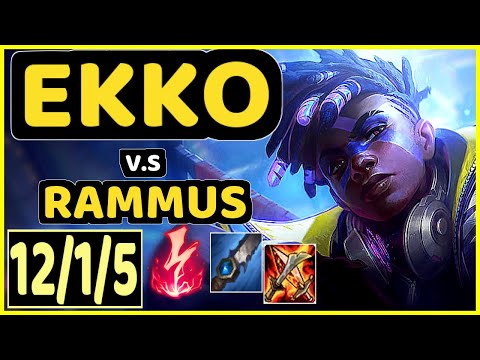 HY0G4 (EKKO) vs RAMMUS - 12/1/5 KDA JUNGLE CHALLENGER GAMEPLAY - BR