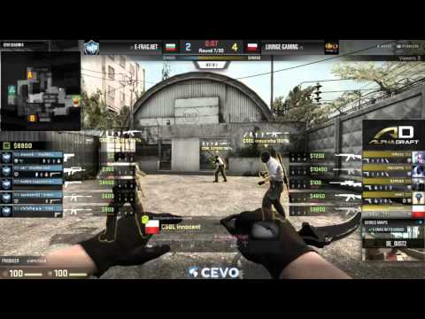 Lounge Gaming vs E-Frag.net Game 1 (CEVO-P CS:GO Season 8) - Metuz & Launders