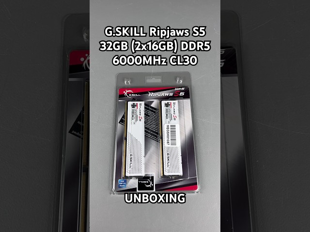 Vídeo relacionado con G.Skill F5-6000J3636F16GX2-RS5K Memory Module 32 GB 2 x 16 GB DDR5 6000 MHz