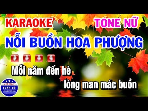 Karaoke Nỗi Buồn Hoa Phượng | Nhạc Sống Beat Nữ | Karaoke Tuấn Cò