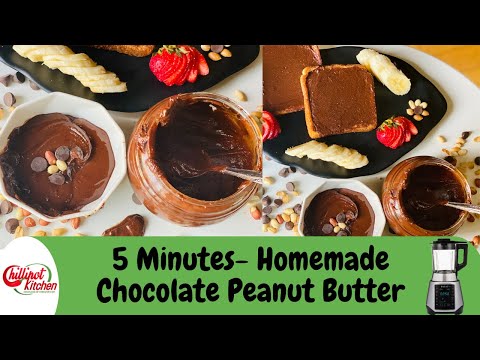5-Minute Chocolate Peanut Butter Recipe|Cocoa Peanut Butter Recipe|Peanutella In Ace Plus Blender