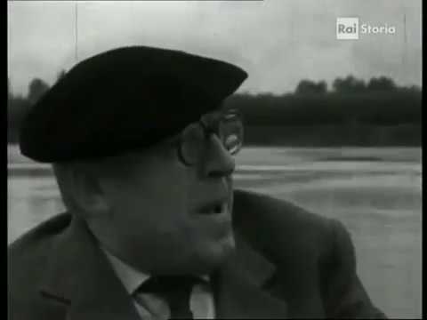 Cesare Zavattini e Carlo Mazzarella in gita sul Po | 1958