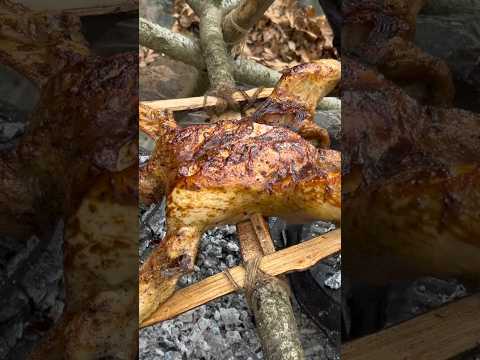 Whole Chicken Cooked Outdoors 🐔