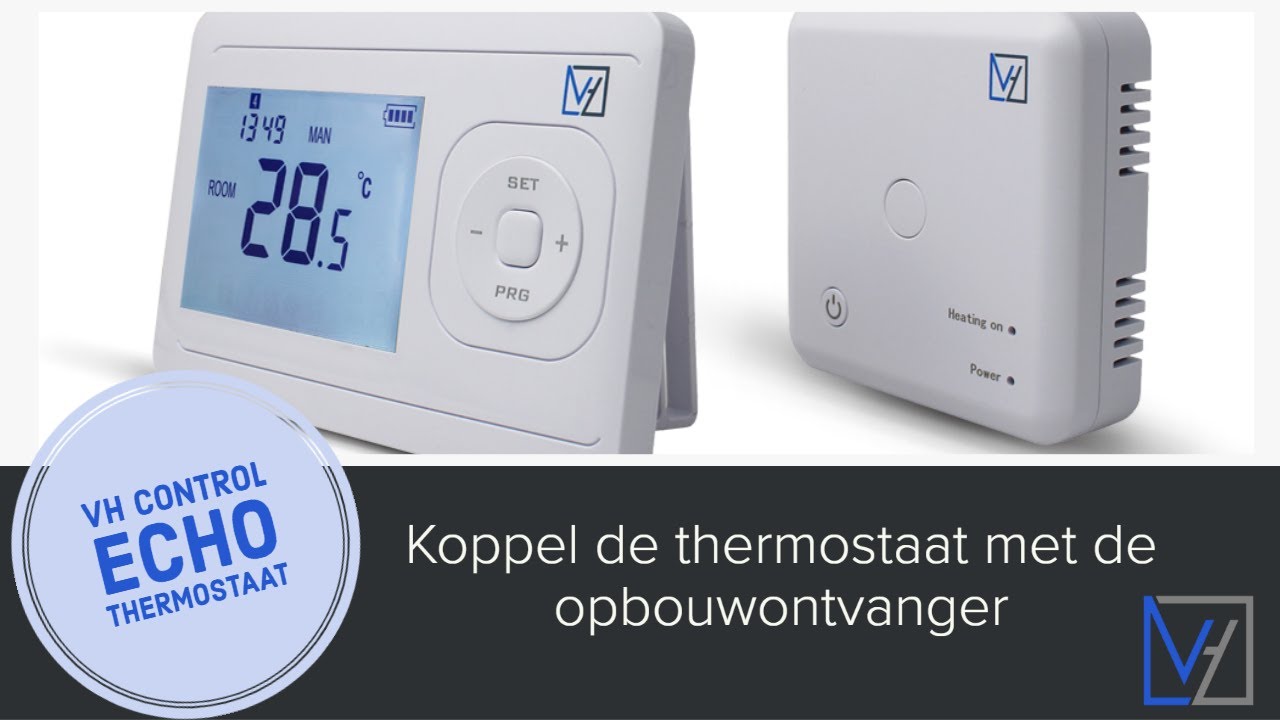VH CONTROL Echo thermostaat koppelen met opbouwontvanger