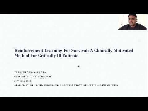 ICML -IMLH 2022 Presentation: Reinforcement Learning For Survival-Thesath Nanayakkara