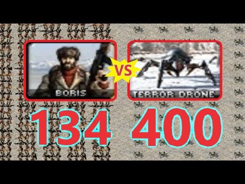 Boris vs Terror Drones - Same Cost - Red Alert 2