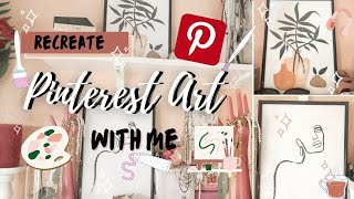 recreate pinterest Art with me for my room 🖌💕 | room makeover✨ | paint with me 🎨