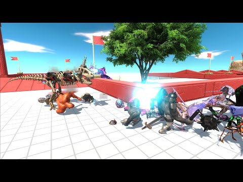 ESCAPE FROM SKELETON T REX - Animal Revolt Battle Simulator