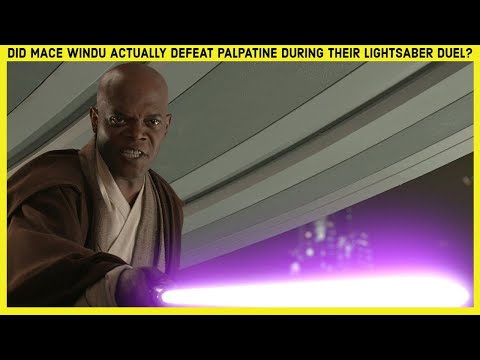 Did Mace Windu Actually Defeat Palpatine During Their Lightsaber Duel?