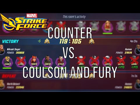 Supernatural as Counter Against Coulson with Fury - Marvel Strike Force