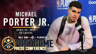 Michael Porter Jr. Full Postgame Three Press Conference vs. Lakers 🎙