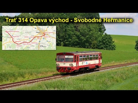 Cabview: Trať 314 Opava východ - Svobodné Heřmanice - zima 2014 / Route 314