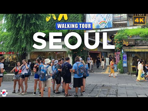 [4K] Viagem a Seul | Visite Seul ao longo do beco Jongno de Insa-dong a Dongdaemun | Viagem virtual à Coreia do Sul