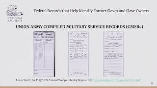 2018 Genealogy Fair Session 2- Federal Records that Help Identify Former Slaves and Slave Owners
