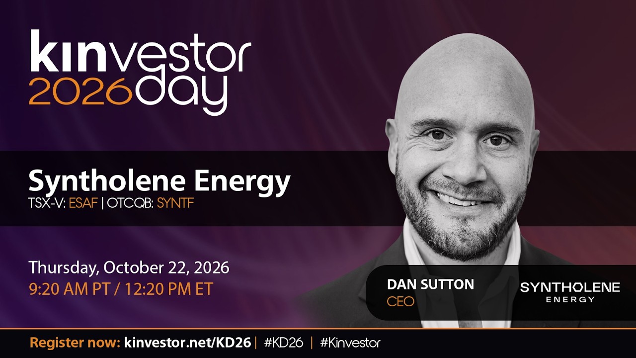 Syntholene Energy Presenting at the Kinvestor Day 2026 Virtual Investor Conference