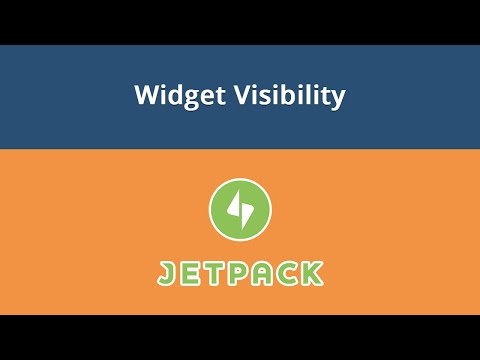 JetPack WordPress Plugin Tutorial Lesson 9 Widget Visibility