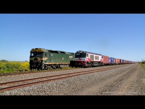 7922V SBR / SCT Container Train Overtaking 7904V (1/10/2019) - PoathTV Australian Railways