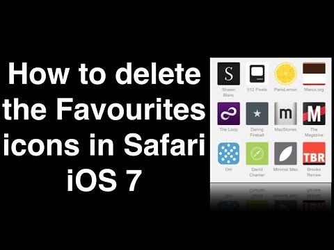 How to delete the Favourites icons in Safari iOS 7