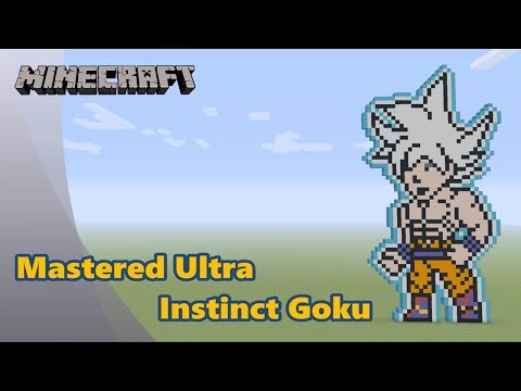 Minecraft: Pixel Art Tutorial and Showcase: Mastered Ultra Instinct Goku (Dragon Ball Super)