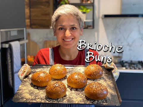BRIOCHE BUNS | Easy brioche buns recipe | How to make burger buns at home | Food with Chetna