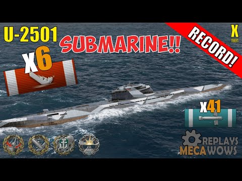SUBMARINE U-2501 6 Kills & 223k Damage | World of Warships Gameplay