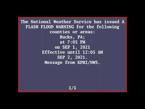 EAS Reenactment Mock: A Tornado Emergency and a Flash Flood Emergency from Mount Holly - 09/01/2021