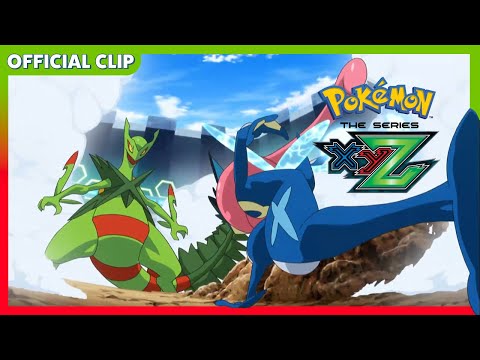 Ash-Greninja vs Mega Sceptile! | Pokémon the Series: XYZ | Official Clip