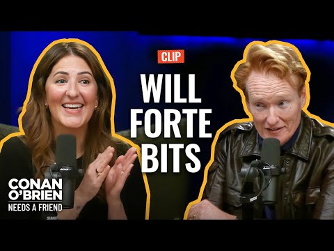 Conan Reacts To D’Arcy Carden & Will Forte's Gibberish Song | Conan O'Brien Needs A Friend