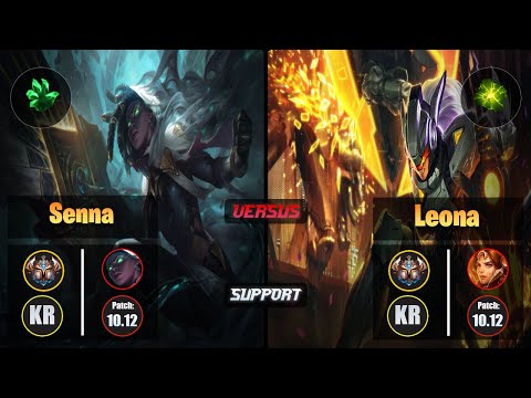 Challenger SENNA [Grasp of the Undying] (Support) VS  LEONA - Challenger KR Patch 10.12