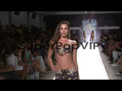 Models walk the runway during the Agua Bendita - Mercedes...