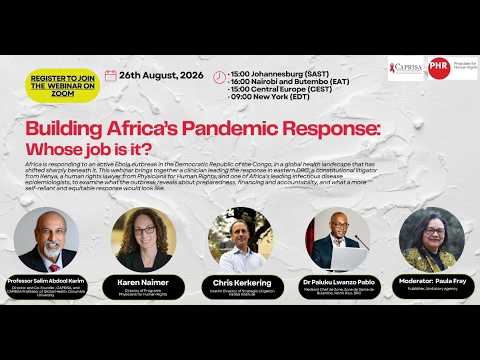 [WEBINAR] Building Africa's Pandemic Response: Whose job is it?