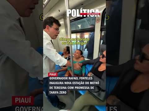 Governador Rafael Fonteles inaugura nova estação do Metrô de Teresina com promessa de tarifa zero