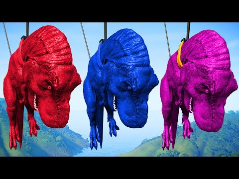 NEW ! Stegoceratops vs TRex vs Spinosaurus Dinosaur Fighting Isla Nublar in Jurassic World Evolution