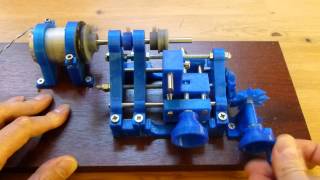 3D Printed lathe in operation
