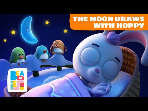 The moon draws with Hoppy — bedtime songs for babies | Beadies lullabies