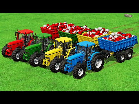 LOAD BLUEBERRIES & TRANSPORT BATTLE WITH ZETOR, JOHN DEERE, NEW HOOLAND & VALTRA TRACTORS - FS22