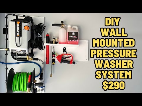 Wall mounted Pressure Washer system in garage, DIY for $290 | Worx