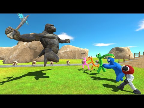 Unequal Battle King Kong vs ALL Rainbow Friends - Animal Revolt Battle Simulator