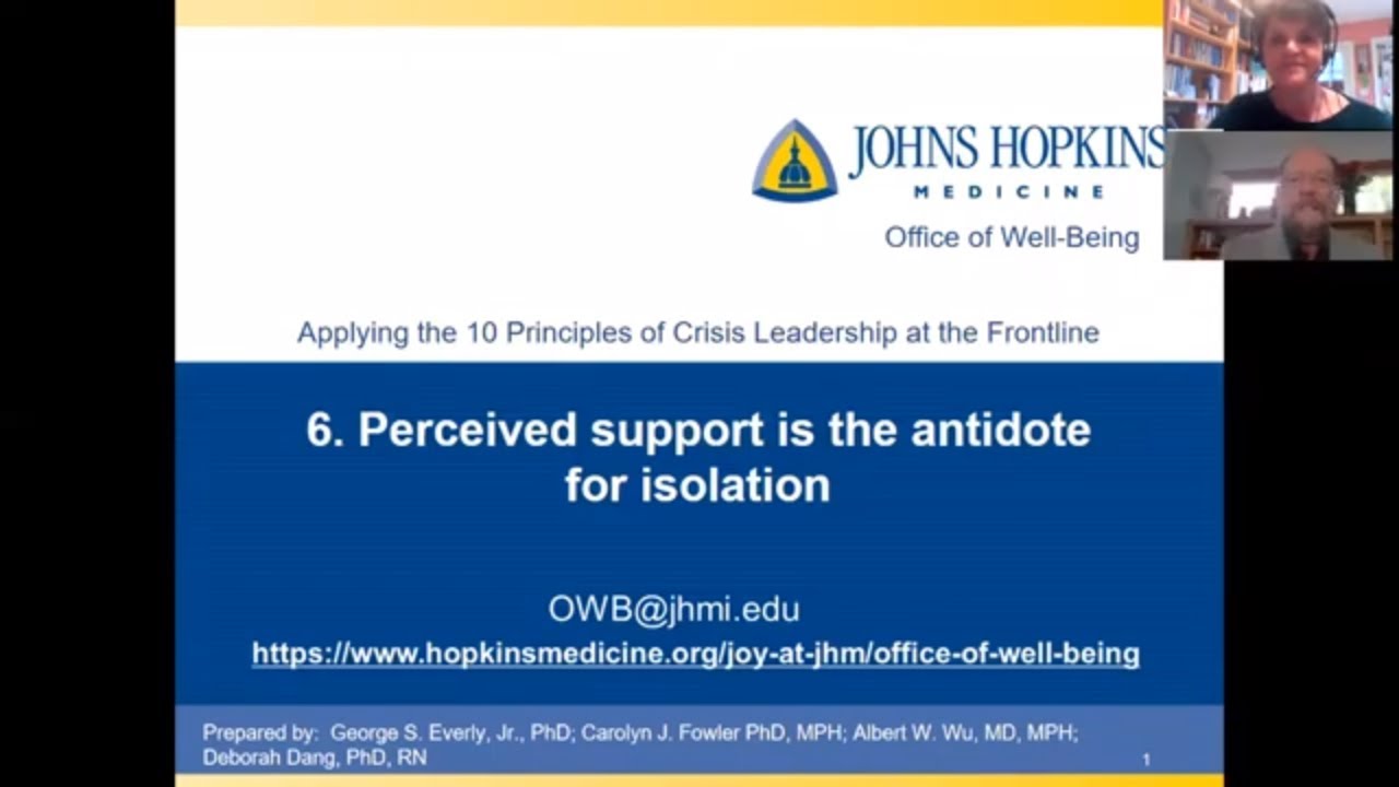 Applying the 10 Principles of Crisis Leadership at the Frontline: 6- Perceived Support