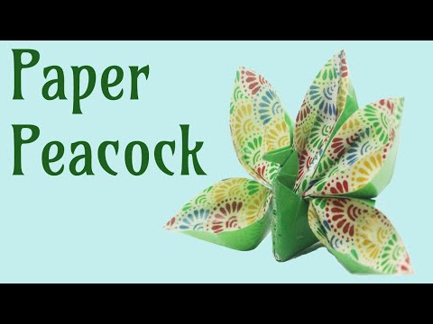 Papier Pfau, Easy Basic Einfache Origami für Anfänger DIY Crafts Ideen Dekoration Kunstwerk Falten