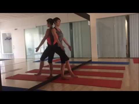 Pilates con apoyo en pared