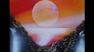 Spray paint art - Sunrise / Sunset - made by Lise
