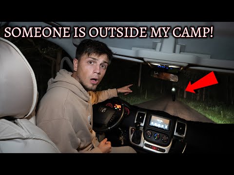 TERRIFYING Van Camping In Haunted Forest - Someone Was Outside The Van! VERY SCARY