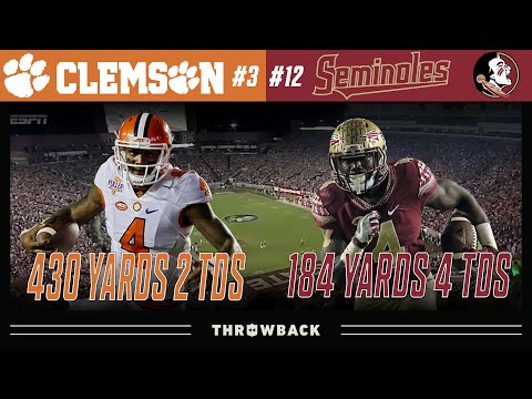 Watson & Dalvin Under the Lights Duel! (#3 Clemson vs. #17 Florida State 2016, October 29)